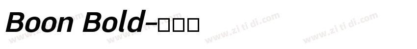Boon Bold字体转换